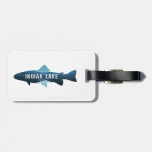Etiqueta De Bagagem Indian Lake New York Fish
