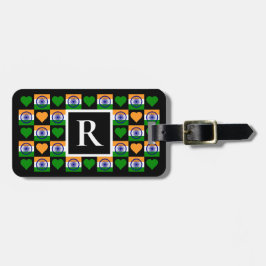 Etiqueta De Bagagem Indicador Indiano Personalizado - Letra de Texto P