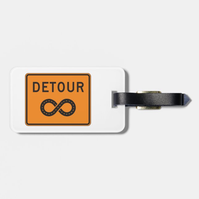 Etiqueta De Bagagem Infinite Detours Sign Cycling (Traseira Horizontal)