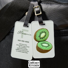 Etiqueta De Bagagem Informações sobre o nome de Kiwi do Crochet Mínimo