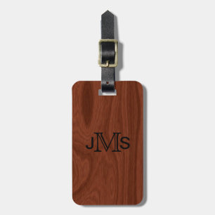 Etiqueta De Bagagem Iniciais Monogrammed feitas sob encomenda de