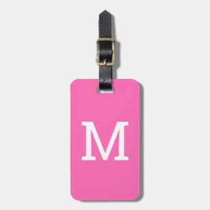 Etiqueta de Bagagem Inicial Personalizada Cor-de-R