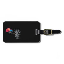 Inseto de Lady em greve numa semente de dandelion