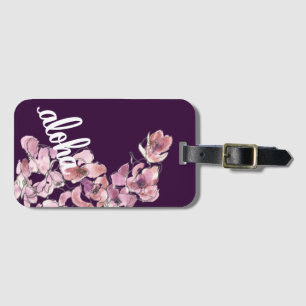 Etiqueta de bagagem inspirada na orquídea Cymbidiu
