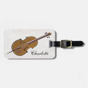 Etiqueta De Bagagem Instrumento musical cello personalizado ou