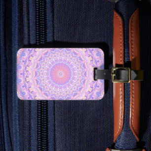 Etiqueta De Bagagem Intricate Trippy Colorate Boho Mandala
