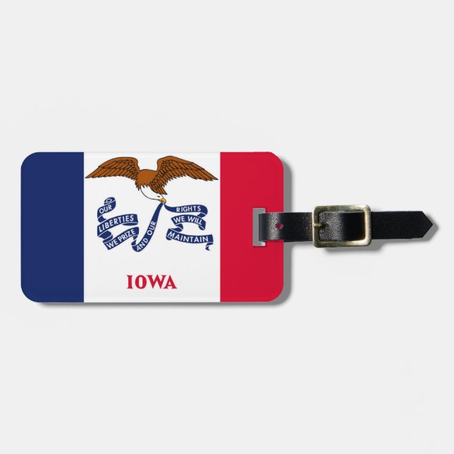 Etiqueta De Bagagem Iowa (Frente Horizontal)