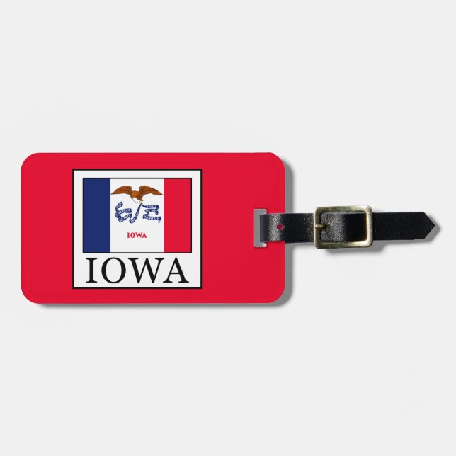 Etiqueta De Bagagem Iowa (Frente Horizontal)