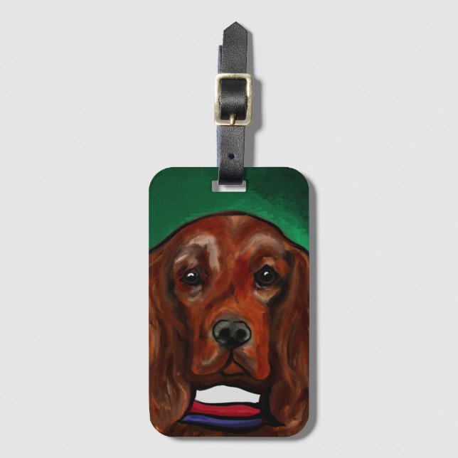 Etiqueta De Bagagem Irish Red Setter (Frente Vertical)