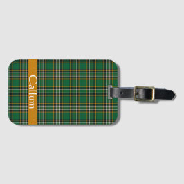 Etiqueta De Bagagem Irlandês Nacional Tartan Personalizado