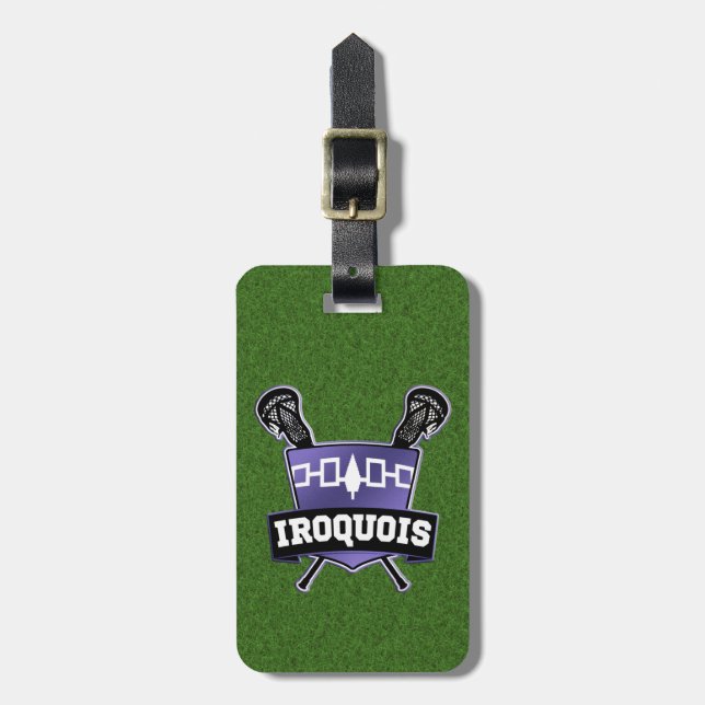 Etiqueta De Bagagem Iroquois Lacrosse Modelo (Frente Vertical)