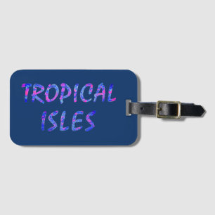 Etiqueta De Bagagem Isles Tropicais-Brwn
