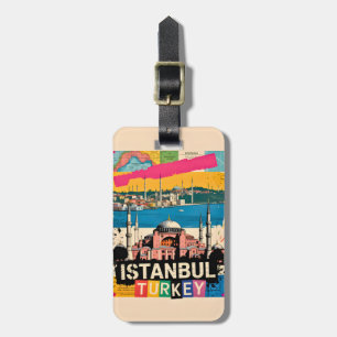 Etiqueta De Bagagem Istambul Turquia Hagia Sophia Arte de Viagem Pop R