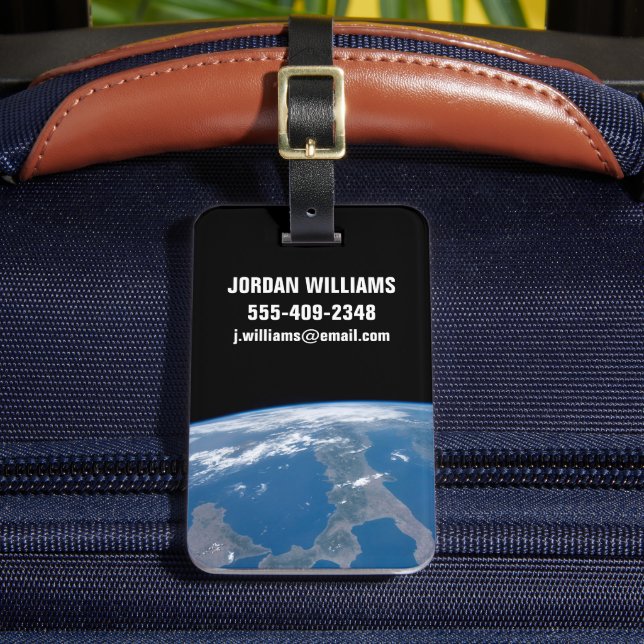 Etiqueta De Bagagem Itália E Sua Ilha Sicília. (Frente Insitu 2)