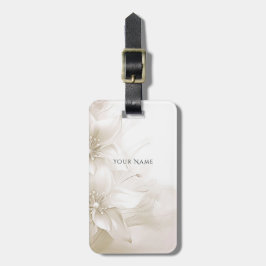 Etiqueta De Bagagem Ivory White Flowers Luggage Tag