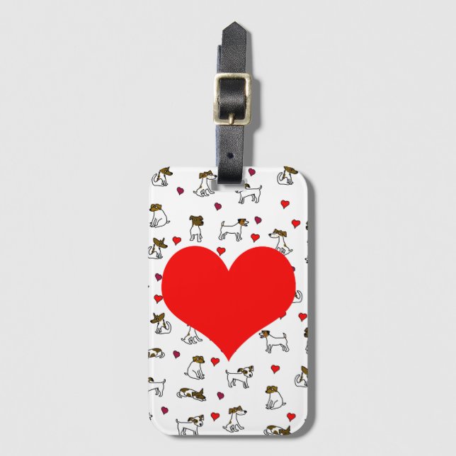 Etiqueta de Bagagem Jack Russell (Frente Vertical)