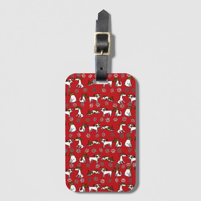 Etiqueta de Bagagem Jack Russell (Frente Vertical)