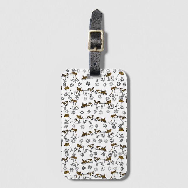Etiqueta de Bagagem Jack Russell (Frente Vertical)