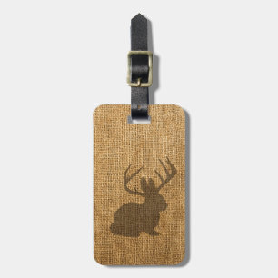 Etiqueta De Bagagem Jackalope rústico