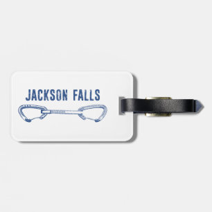 Etiqueta De Bagagem Jackson Falls Illinois Escalada Quickdraw