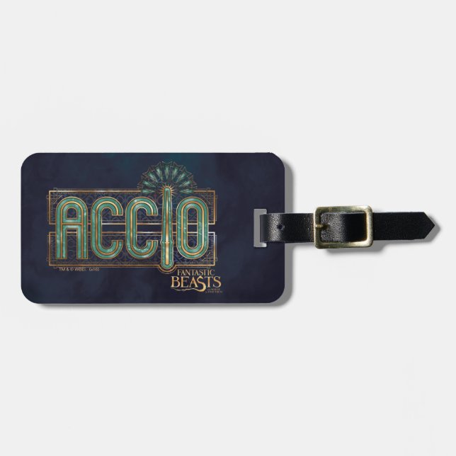 Etiqueta De Bagagem Jade Art Deco ACCIO™ Spell Graphic (Frente Horizontal)