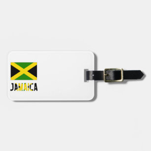 Etiqueta De Bagagem Jamaica Bandeira e Palavra