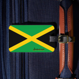 Etiqueta De Bagagem Jamaica LuBags, Bandeira jamaicana patriótica
