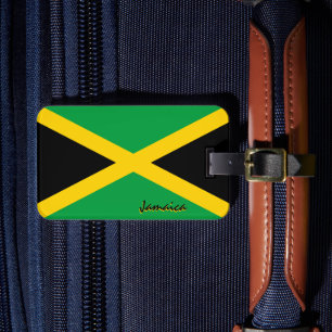 Etiqueta De Bagagem Jamaica LuBags, Bandeira jamaicana patriótica