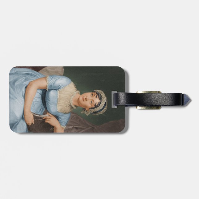 Etiqueta de bagagem Jane Austen (Traseira Horizontal)