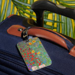 Etiqueta De Bagagem Jardim de Fazenda de Gustav Klimt com girassóis<br><div class="desc">Jardim de Fazenda de Gustav Klimt com Etiqueta de Bagagem de Girassóis.</div>