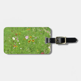 Etiqueta De Bagagem jardim de flores silvestres delicadas