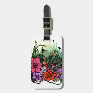 Etiqueta De Bagagem Jardim do Hummingbird