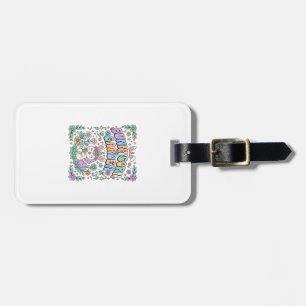 Etiqueta De Bagagem Jardim Unicórnio Coelho Kawaii Tipografia Design_