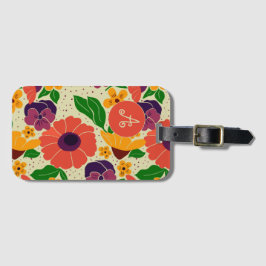 Etiqueta De Bagagem Jardim Vibrante