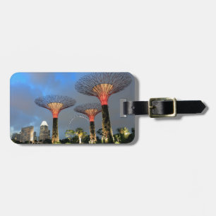Etiqueta De Bagagem Jardins pelo bosque de Singapore Supertree da baí