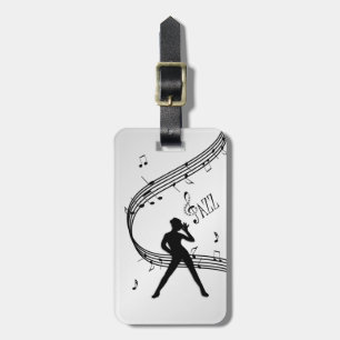 Etiqueta De Bagagem Jazz Dance Silver