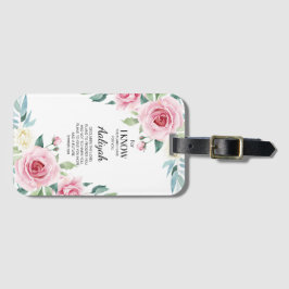 Etiqueta De Bagagem Jeremiah 29:11 Rosa Rosa Personalize