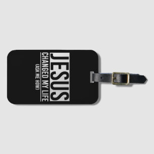 Etiqueta De Bagagem Jesus Mudou A Minha Vida Pergunte-Me Como Jesus