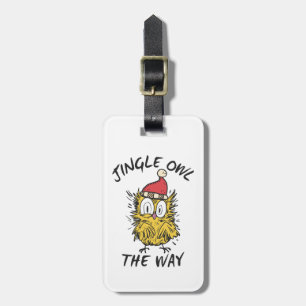Etiqueta De Bagagem Jingle Owl do jeito que Papais noeis Engraçados Co