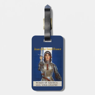 Etiqueta De Bagagem Joana d'Arc Heroína Francesa, Donzela de Orleans C