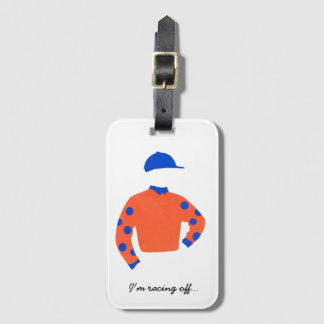Etiqueta De Bagagem Jockey Silks "Estou indo... identidade.