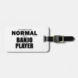 Etiqueta De Bagagem Jogador de Banjo Normal