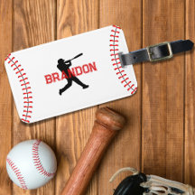 Jogador De Baseball Silhout Com Nome Esportivo Bag