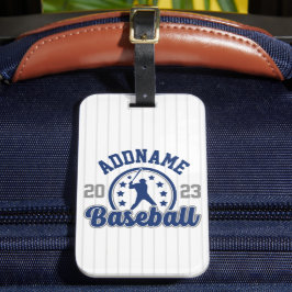 Etiqueta De Bagagem Jogo Jogador da Equipe Baseball de NOME Personaliz