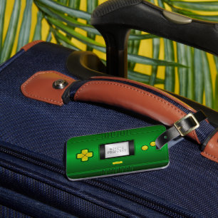 Etiqueta De Bagagem Jogos retro de console de gamepad falsos engraçado