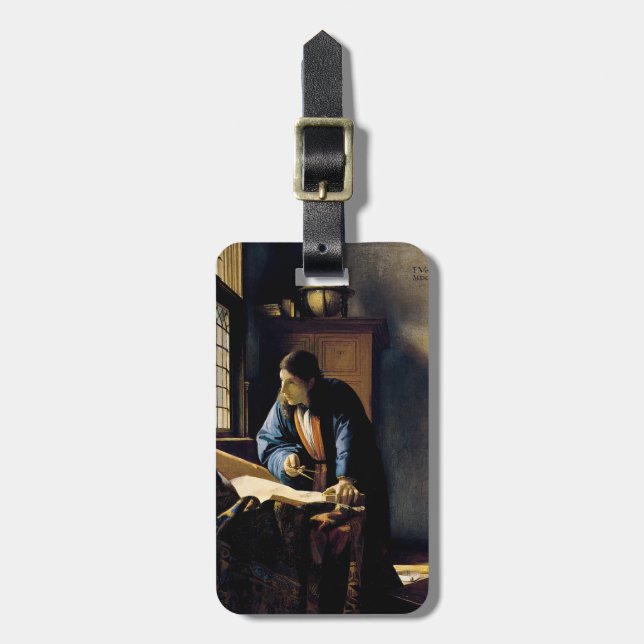 Etiqueta De Bagagem Johannes Vermeer - A Geógrafa (Frente Vertical)