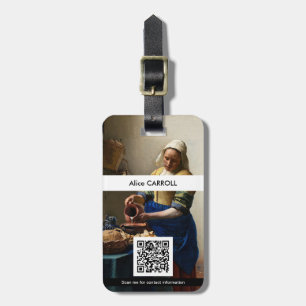 Etiqueta De Bagagem Johannes Vermeer - A Milkmaid - Código QR
