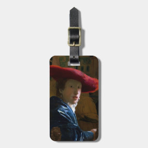 Etiqueta De Bagagem Johannes Vermeer - Rapariga com Chapéu Vermelho