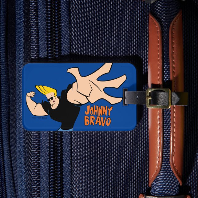 Etiqueta De Bagagem Johnny Bravo Iconic Pose (Frente Insitu 4)