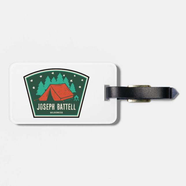 Etiqueta De Bagagem Joseph Battell Wilderness Vermont Camping (Traseira Horizontal)
